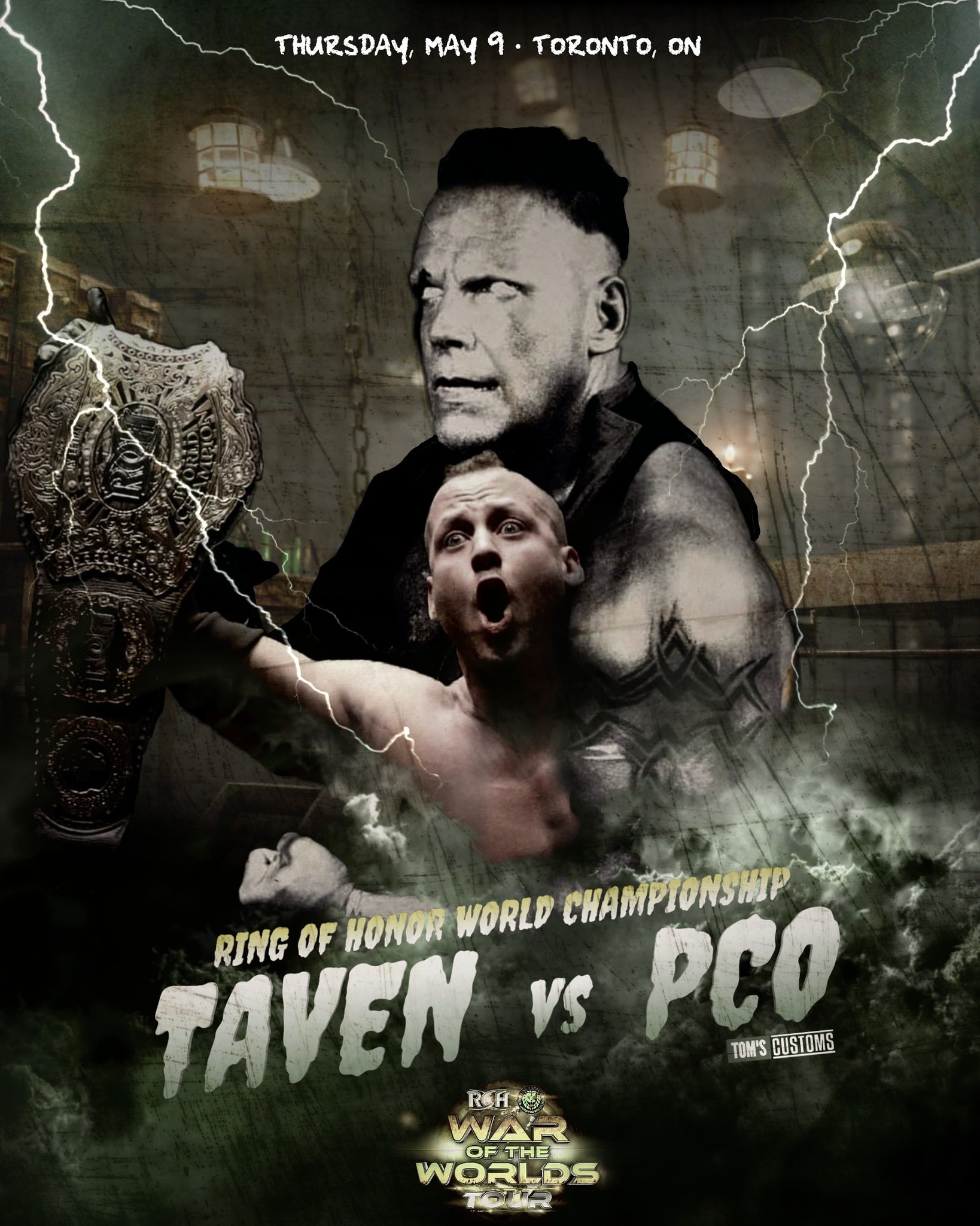 ROH 05/09/19 War of the Worlds Toronto PCO vs Taven Results