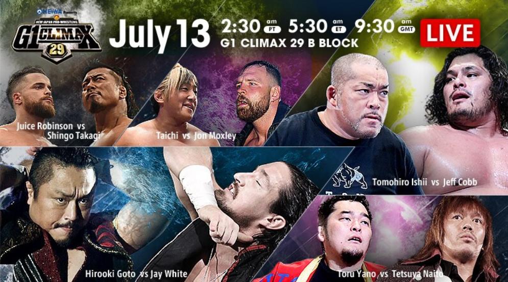 NJPW 07/13/19 G1 Climax Night 2 Results