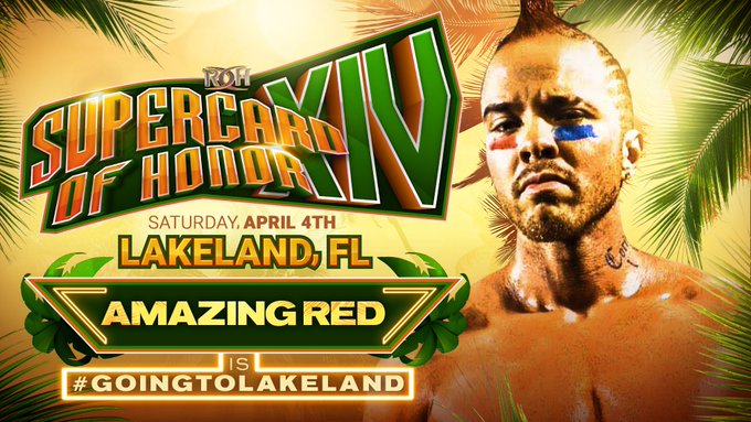 Amazing Red Is Signed for Supercard of Honor XIV