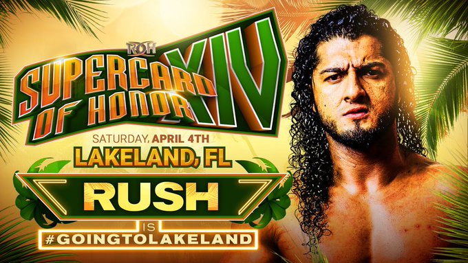 Rush Announced for Supercard of Honor XIV