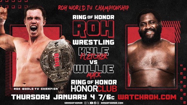 Updated Lineup For ROH TV On HonorClub Episode Airing 1/4/2024